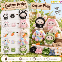 Porte-clés en peluche lapin OEM, adorable lapin fraise pour les fleuristes de printemps et les collections saisonnières