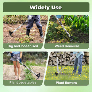 Công cụ kéo cỏ dại với tay cầm dài-Công cụ loại bỏ cỏ dại thủ công, cào cỏ dại tay và, Nhiệm Vụ nặng nề nhổ cỏ kéo cho sân - Product Image 6