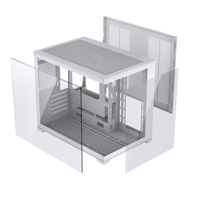 Boîtier PC de style 2026, boîtier d'ordinateur de jeu avec panneau latéral en verre transparent, boîtier de bureau Micro MATX ITX, tour moyenne, châssis de PC gamer