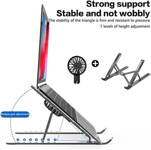 Laptop Cooling Stands <b>7</b>-levels Adjustable Laptop Fan Stand Aluminium Riser Laptop Holder for Desk Compatible with 9"-17.3" - Product Image 2