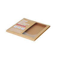 Boîte en carton kraft personnalisée avec fenêtre transparente, impression personnalisée et logo blanc pour l'emballage