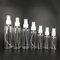Pulvérisateur à brume transparent LELOTE, flacon pulvérisateur en plastique, 30 ml, 50 ml, 60 ml, 100 ml, bouteilles en PET recyclables, impression d'écran, pulvérisateur à pompe