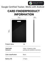 TBFITCustom Couleur Smart Air Tag Wallet Card IP67 Étanche GPS Tracker Compatible Google Android Google Find My Hub Device Card