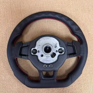 Volante deportivo <span class=keywords><strong>de</strong></span> cuero para Volkswagen VW Polo MK Golf 5 6 7 7,5 6R R Passat CC Gti Gte Volante personalizado - Product Image 5