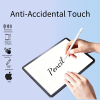 Pensil Stylus Bluetooth dengan Tampilan Baterai Real-Time untuk iPad Pro Air Mini, Aksesori Magnetik, Pengisian Cepat Tipe-C, Warna Putih