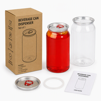 Canette transparente en PET pour boissons 250ml 330ml 500ml avec opercule en aluminium facile à ouvrir pour jus, soda, cold brew, bubble tea – Incassable – Direct Usine