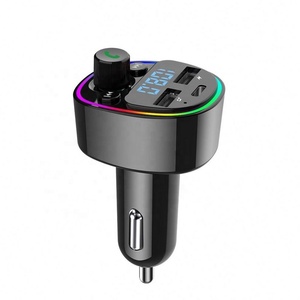 Xe BT 5.0 không <span class=keywords><strong>d</strong></span>ây FM Transmitter với LED Backlit bầu không khí ánh sáng máy nghe nhạc MP3 Lossless âm nhạc - Product Image 3