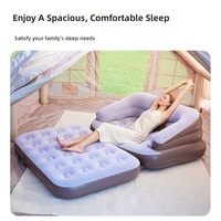 Matelas gonflable double pour le commerce extérieur, idéal pour le camping en extérieur, les festivals de musique, lit d'appoint paresseux, résistant à l'humidité, avec revêtement floqué