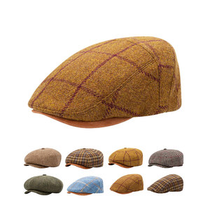Gorra plana cerrada de marca personalizada <span class=keywords><strong>Paperboy</strong></span> Newsboy Gorras planas de lana originales Newsboy para hombre Gorra plana de Ivy Gatsby - Product Image 4