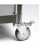 Table de préparation en acier inoxydable, avec roulettes à roulettes, robuste, commerciale, avec sous-étagère réglable, pour Restaurant, maison, hôtel, 1 pièce