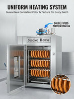 Fumoir commercial en acier inoxydable 304, robuste, pour saucisses et poisson, avec moteur, contrôle automatique de la température, haute efficacité