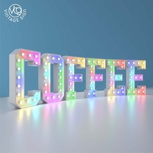 Letras Gigantes de 4 Pies con Luces LED Tipo Marquee en Venta Cerca de Mí - Product Image 1