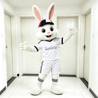 Costume de Mascotte Lapin en Peluche Douce EVA de Haute Qualité Leehom, Personnage Ambulant Personnalisé pour Adultes Unisexe, Idéal pour Festivals en Extérieur, OEM