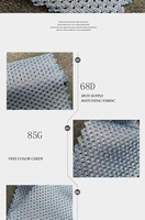 Haute qualité 100% polyester 68D brillant maille tissu pour vêtements de sport