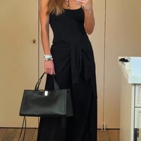 Tas Tote Persegi Panjang Kulit Asli Minimalis Wanita Tali Selempang Dapat Dilepas Tas Tangan Komuter Kantor Bisnis Kapasitas Besar