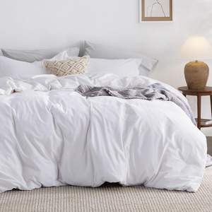 Vente chaude 100% coton <span class=keywords><strong>lavé</strong></span> chaud sable minimaliste housse de couette ensemble <span class=keywords><strong>lin</strong></span> comme - Product Image 6