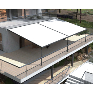 Pergola de terrasse rétractable motorisée de style moderne avec toit électrique en PVC et structure en alliage d'aluminium, auvent rétractable - Product Image 1