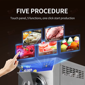 Máquina de Hielo Duro de 68L/H con Tecnología de Mezcla Automática para Gelato, Sorbete y Hielo <span class=keywords><strong>Italiano</strong></span>, con Grifo de Limpieza - Product Image 4