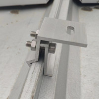 Pince de fixation trapézoïdale pour panneaux solaires sur toiture métallique, pince de montage PV en aluminium sans perforation pour accessoires de support de panneaux solaires