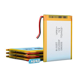 Высокотемпературный литий-полимерный аккумулятор ZonYou 505060, 2000 мАч, 3,7 В, с ресурсом 500 циклов для перчаток с подогревом - Product Image 1