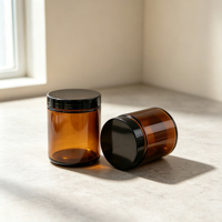 Bouteille en verre à large ouverture Amber pour l'échantillonnage de sols, flacon à réactifs pour grains de café, flacon en verre cosmétique