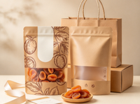 Sachet Doypack en plastique avec fermeture éclair, étanche, pour le stockage et l'emballage de céréales, snacks et poudres