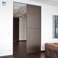 Système de porte coulissante murale à fermeture silencieuse et douce, en bois MDF, design personnalisé, porte encastrée cachée pour maison, bureau, condo