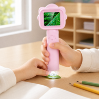 Microscope numérique portable pour enfants avec lumière intégrée et écran couleur, microscope de poche