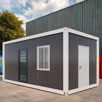 Maison préfabriquée en conteneur, mobile, pliable, en panneaux sandwich en acier, maison préfabriquée moderne à une pièce, mini-maisons