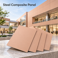 Panneau composite en acier de couleur personnalisée 4x8 pieds pour les façades de bâtiments commerciaux