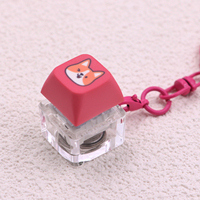 Porte-clés Fidget LED personnalisé avec capuchon de touche, jouet anti-stress Kawaii, plusieurs options de couleurs