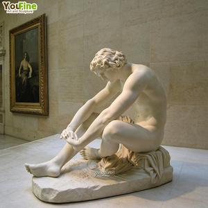 Estatua de Mármol de Tamaño Real 'Desesperación', Escultura Clásica de Figura Masculina - Product Image 6