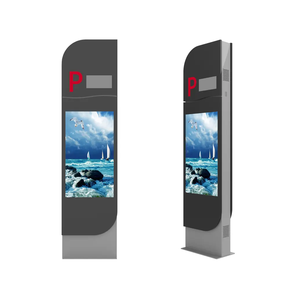 Sistema de gerenciamento de estacionamento LCD para publicidade digital de exibição de lote de estacionamento de 49" ao ar livre