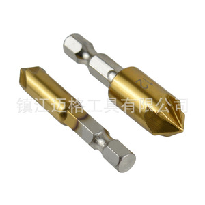 6Pc Titanium Plated Five Blade Chamfering Tool 1/4 Hex Shank For Plywood Woodworking - Product Image 5