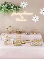 Présentoir décoratif en métal non motorisé pour desserts, style européen, pour buffet froid, centre de table pour pause thé, plateau à gâteaux et pâtisseries