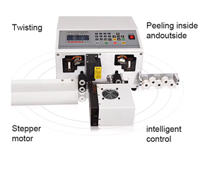 HR-660+2T Automatic Double <strong>Wire</strong> Flat Sheathed <strong>wire</strong> stripping <strong>and</strong> <strong>winding</strong> <strong>machine</strong> Cutting <strong>Twisting</strong> <strong>Machine</strong> - Product Image 2
