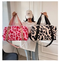 Sac à bandoulière pour femme, imprimé léopard rose, camouflage, de bonne qualité, imperméable, fourre-tout, séchage et humide, Logo personnalisé