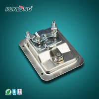 Serrure cylindrique SK1-50013 pour porte arrière de camion encastrée, serrure de capot de coffre, finition en acier inoxydable zingué, 2 clés, entraxe de 50 mm