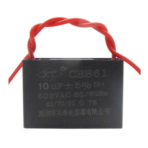 Condensateur de démarrage de ventilateur CBB61 1/1.2/1.5/1.8/2.5/3/4/6UF 450V 500V Pièces de ventilateur de plafond pour hotte aspirante - Product Image 2