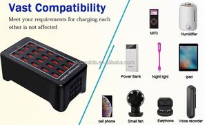 Portable 20 USB AC <b>Power</b> <b>Adapter</b> 100W Desktop Charging Station Wall Charger for Android Mobile Travel <b>Power</b> Supply <b>Adapter</b> - Product Image 4