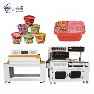 Instant Noodle Cup Packing Wrap Machine With Shrink Tunnel Packaging