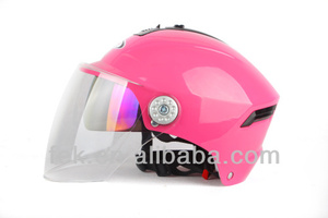 Casco <span class=keywords><strong>de</strong></span> <span class=keywords><strong>moto</strong></span> cara abierta medio seguro rosa - Product Image 2