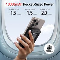 Banque d'alimentation IWALK PowerStand 10000mAh, certifiée Qi2, chargeur sans fil magnétique rapide 15W avec support réglable multi-angles