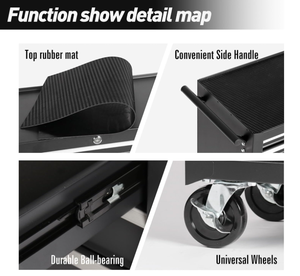 7-Drawer <strong>Metal</strong> Rolling Tool Chest with Iron Construction Locking System and Wheels <strong>Toolbox</strong> for Garage Storage - Product Image 2