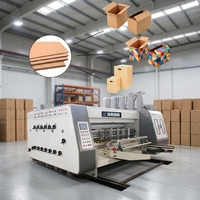 Mesin Cetak Flexo, Slotting, dan Die Cutting Karton Bergelombang untuk Pembuatan Kotak