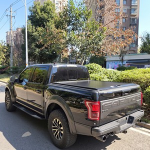 Couverture de benne de camion rétractable compatible avec <span class=keywords><strong>HILUX</strong></span>/F-150/NP300/D-MAX/RANGER, couvercle enroulable en aluminium pour toit rigide - Product Image 2
