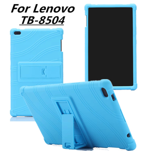 Étui de protection en gel de silice <span class=keywords><strong>pour</strong></span> <span class=keywords><strong>tablette</strong></span> <span class=keywords><strong>Lenovo</strong></span> TAB 4 8 Plus 8504 8604 8704 8804 P8 8703 E8 8304 Coque arrière en silicone souple avec support - Product Image 1