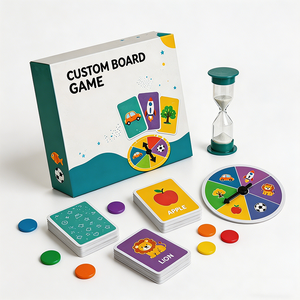 OEM Factory Custom Fun Family-Friendly Board Game Thick Cardboard Recyclable Tabletop Game Full Color Printing with Token <b>Card</b> - Product Image 6