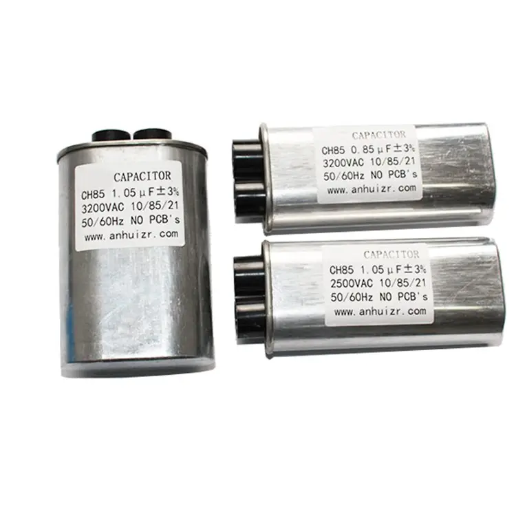 CH85 mikrodalga fırın kondansatör yüksek gerilim kapasitörler polipropilen Film kapasitör ile 2100v 2500v 0.9uf alüminyum elektroliz