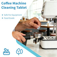 Tablettes de nettoyage cylindriques bleu clair pour tête de machine à café, formule de nettoyage de qualité alimentaire pour l'entretien des machines à café professionnelles